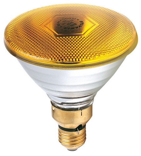 PAR 38 Light Globes / Bulbs – “Coloured YELLOW” - Click Image to Close